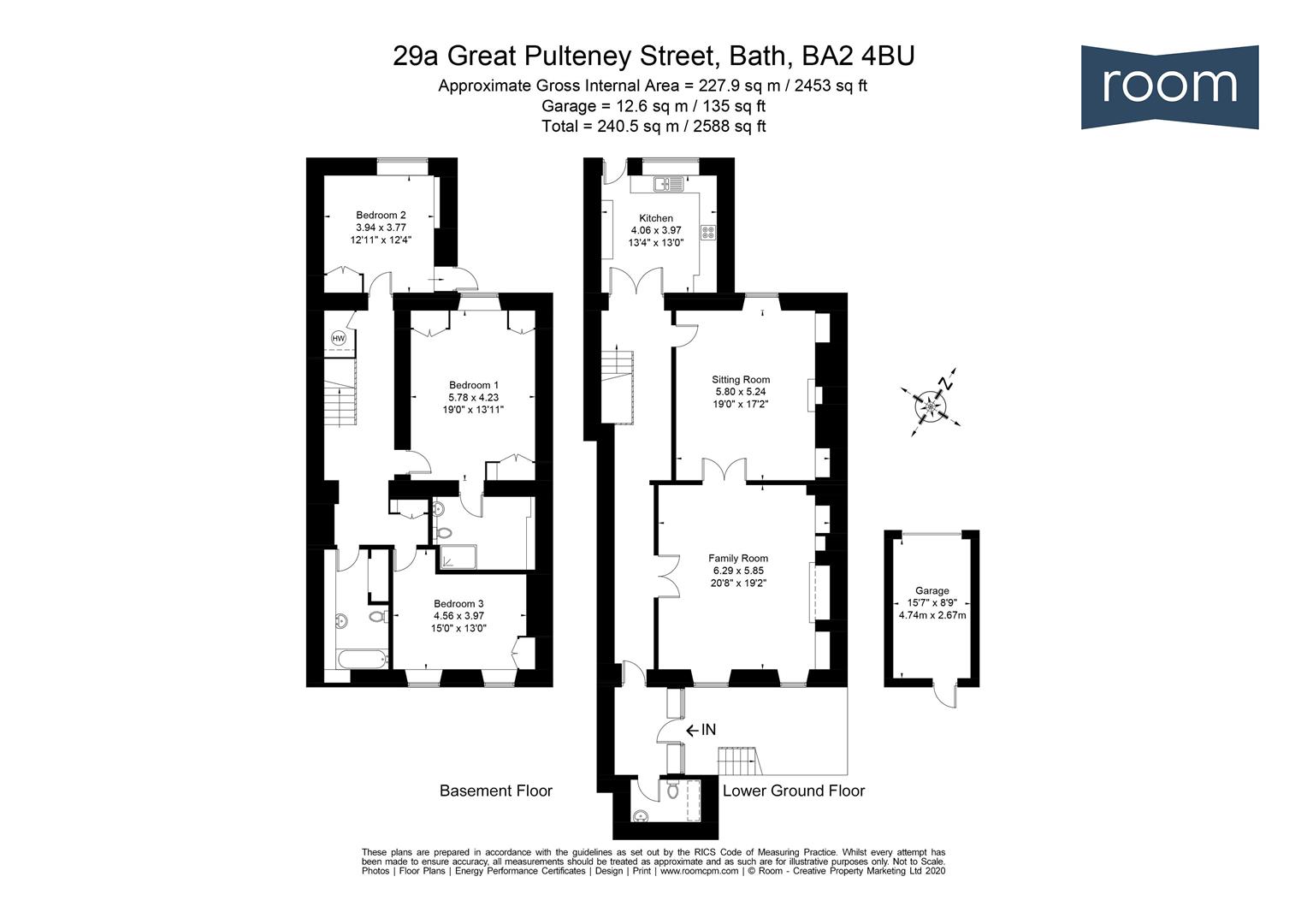 Floorplans For Great Pulteney Street, Bath