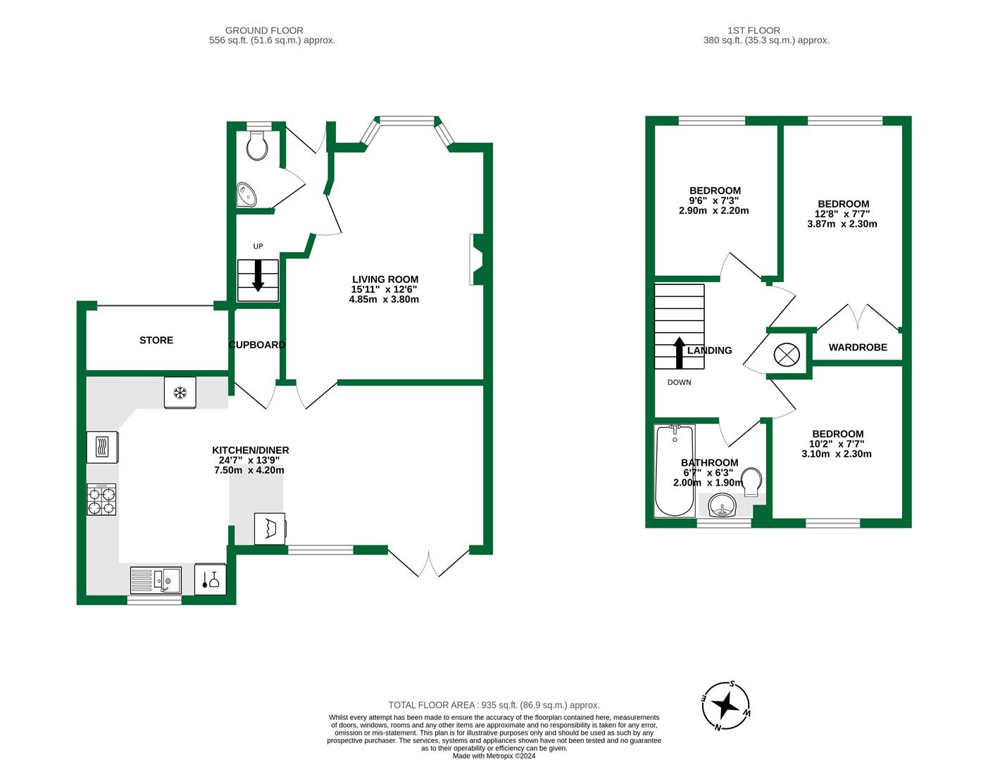 Floorplans For Master Close, Woodley, Reading, RG5, Berkshire