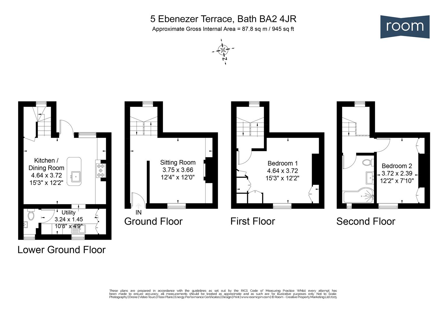 Floorplans For Ebenezer Terrace, Bath